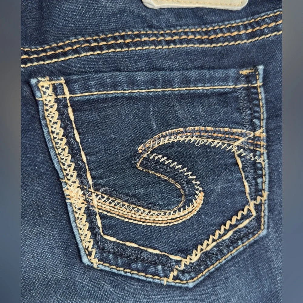 Silver Jeans Womens Dark Blue Contrast Stitched Skinny Pants Size W28/L31 - Picture 4 of 12